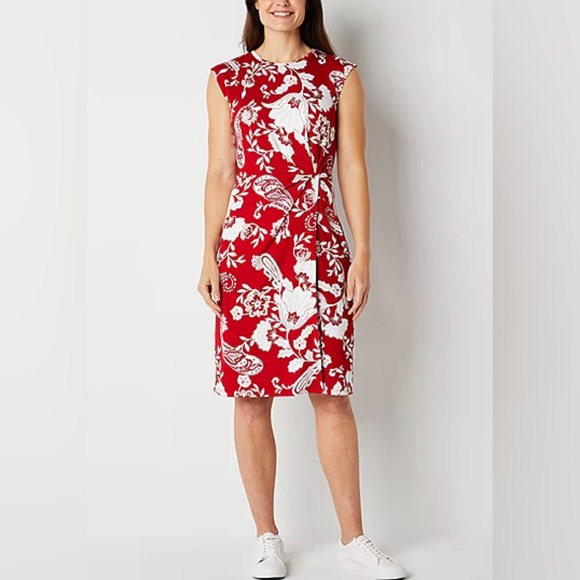Liz Claiborne Dresses & Skirts - NWT Dress: Sleeveless Jersey, Midi Sheath, Twist at Waist, Petite L